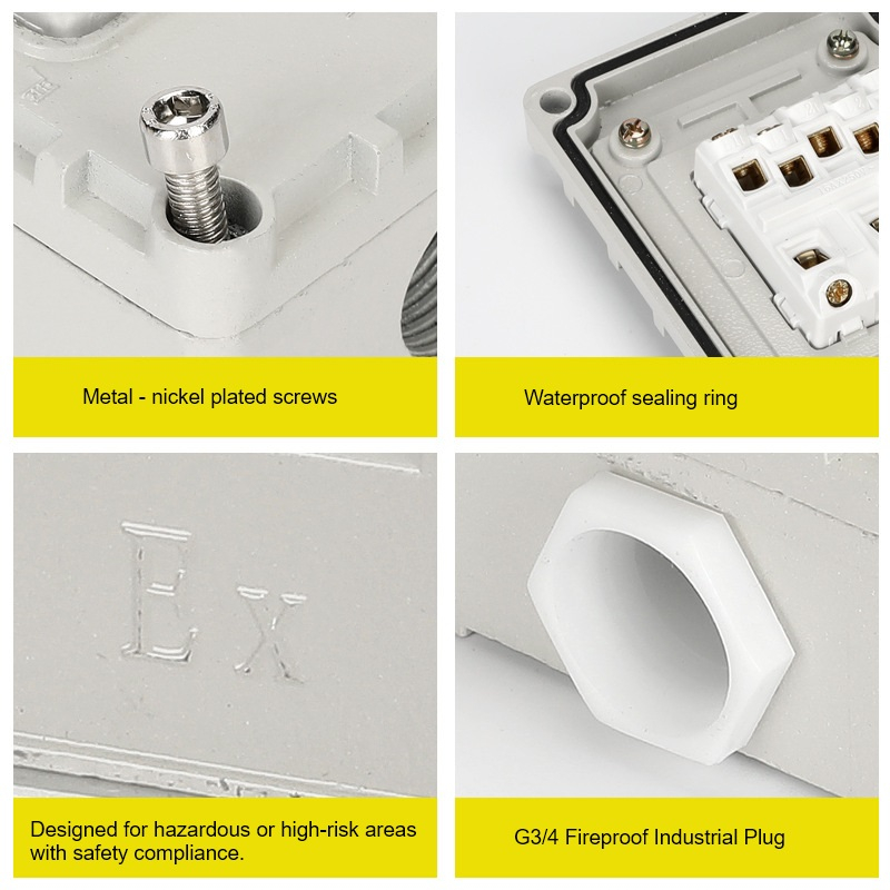 Intrerupator dublu industrial INNOVIX, Mode Standard European, IP65, rezistent la ploaie si foc, bej [2]