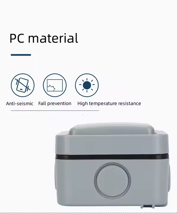 Intrerupator simplu exterior INNOVIX, Model Standard European, IP65, rezistent la ploaie si praf, gri [3]