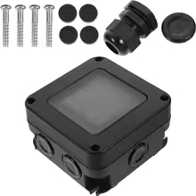 Intrerupator simplu exterior INNOVIX, Model Standard European, IP66, rezistent la apa si praf, negru [4]