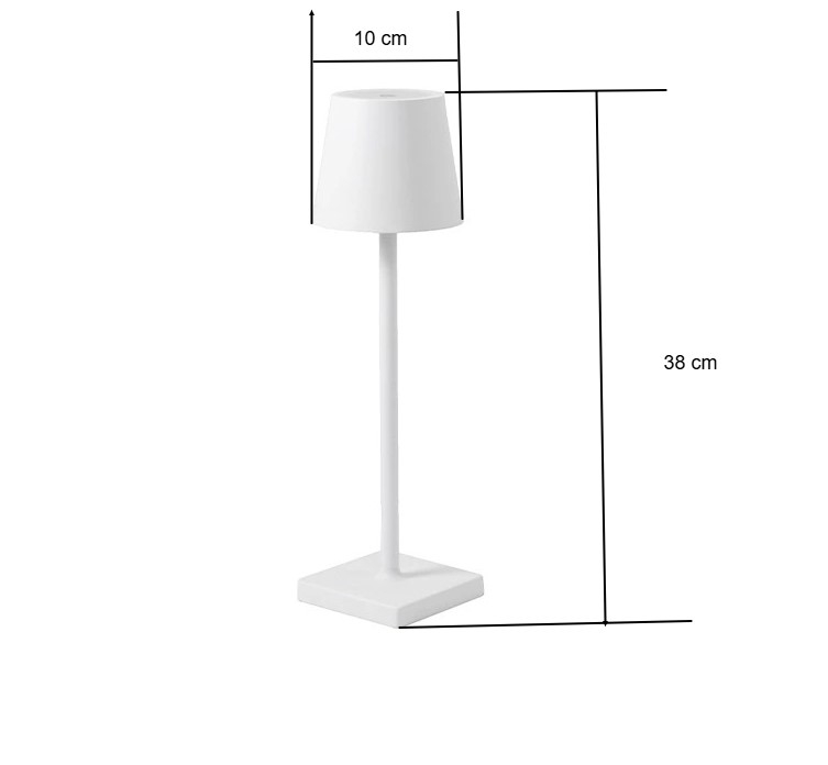 Lampa de Masa INNOVIX, LED Touch, Reincarcabila, Intensitate Reglabila, Ideala pentru Interior si Exterior, Alba [6]