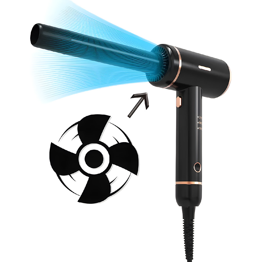 Ondulator de par INNOVIX, Model LS-083, diametru 2.54 cm, negru, cu ioni negativi, control temperatura smart, cablu rotativ 360°, 3 nivele de temperatura [3]