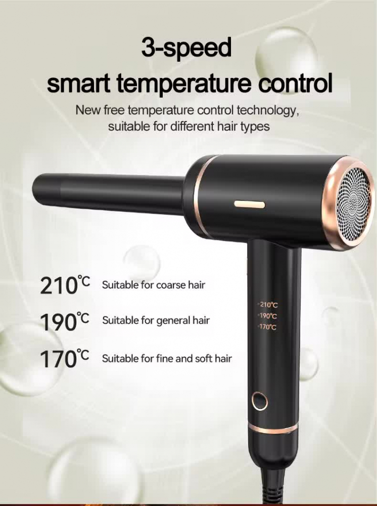 Ondulator de par INNOVIX, Model LS-083, diametru 2.54 cm, negru, cu ioni negativi, control temperatura smart, cablu rotativ 360°, 3 nivele de temperatura [19]