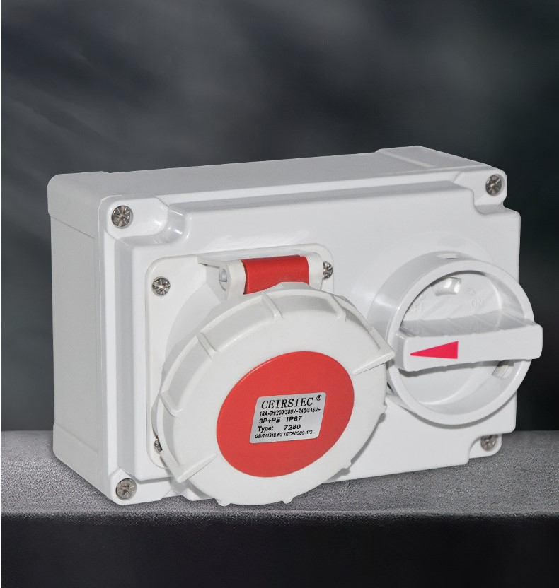 Priza Industriala INNOVIX IP67, 16A, 3P+N+E, Rezistenta la Apa si Coroziune, Ignifuga, pentru Medii Dure, Gri [2]