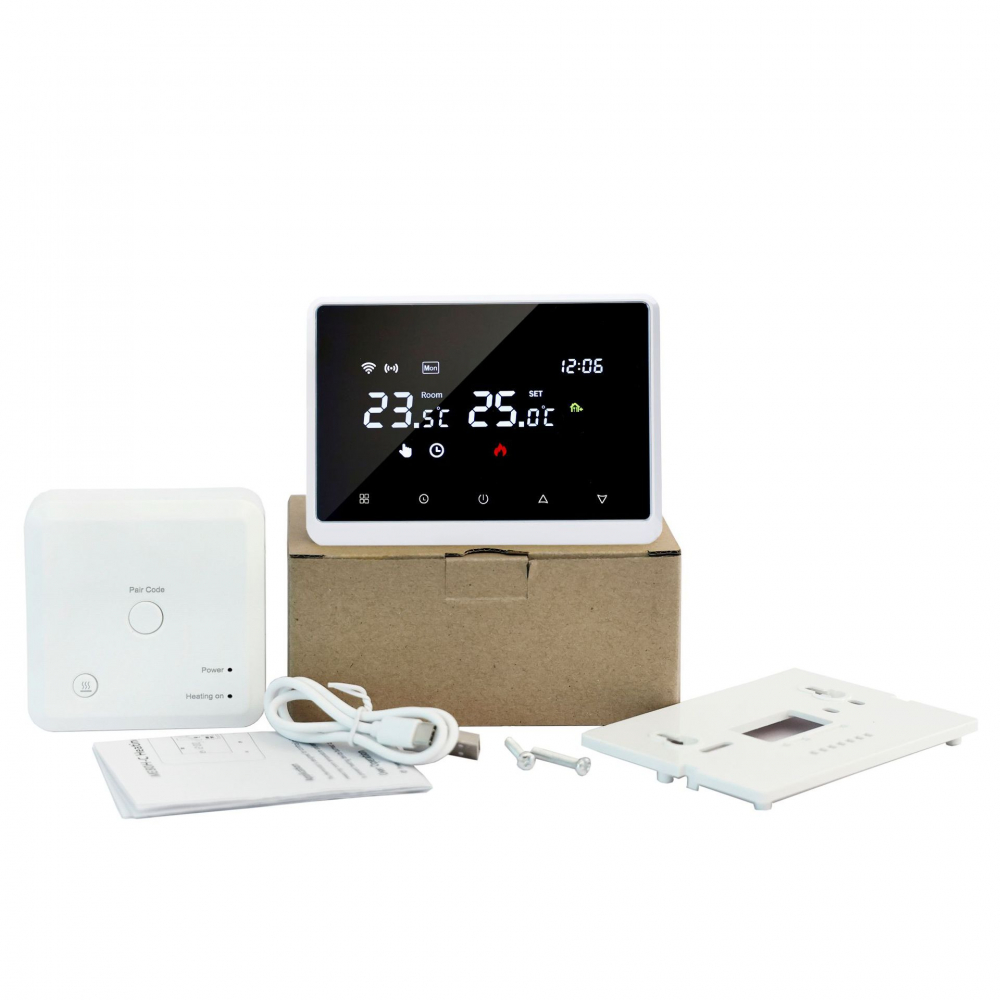 Termostat Inteligent INNOVIX, Control Wireless prin Tuya, Google Home si Alexa, Compatibil cu Centrale pe Gaz, Alb [2]