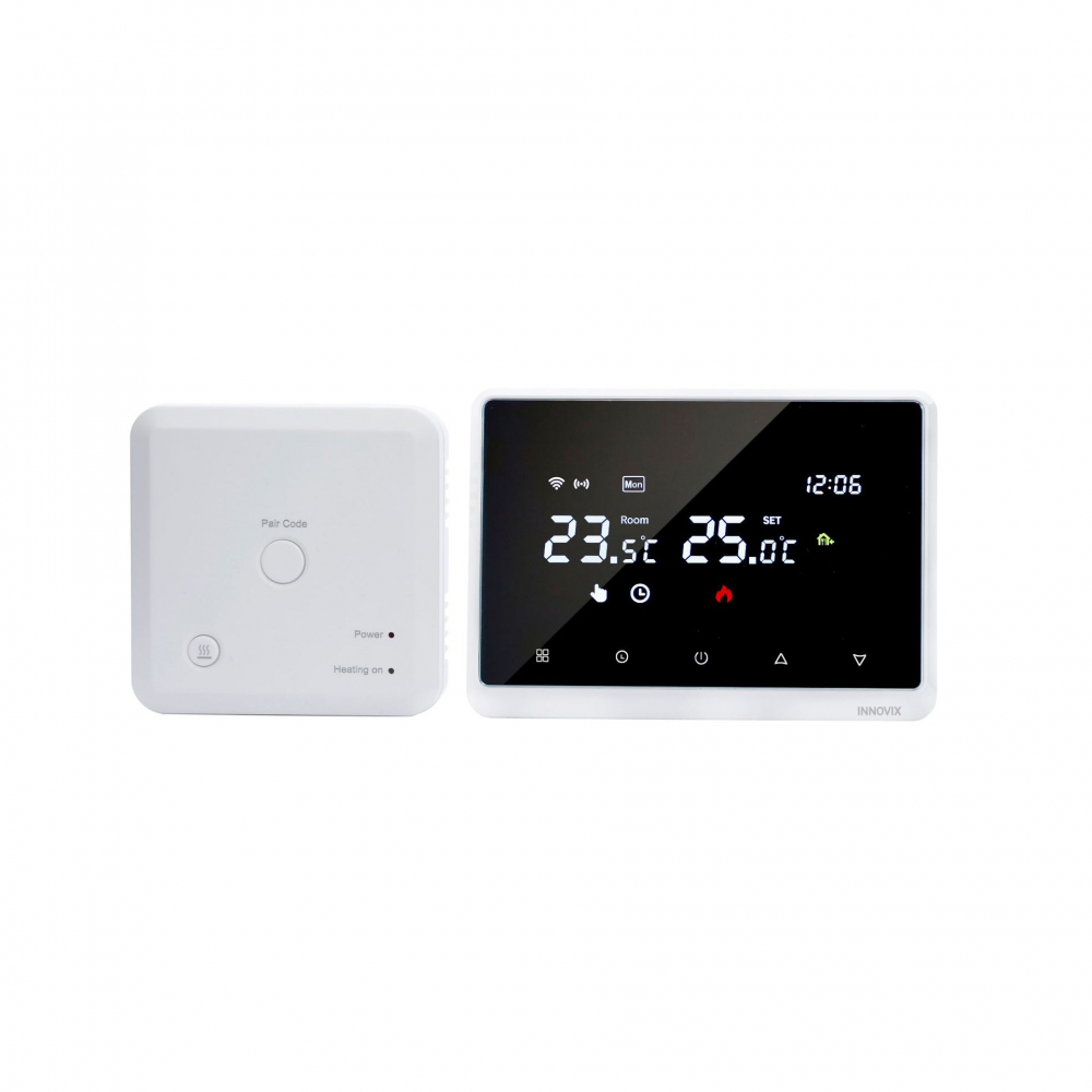 Termostat Inteligent INNOVIX, Control Wireless prin Tuya, Google Home si Alexa, Compatibil cu Centrale pe Gaz, Alb [1]