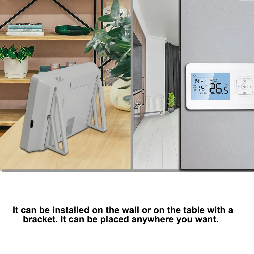 Termostat Wireless INNOVIX, Programabil WiFi prin Aplicatii Tuya sau Smart Life, Compatibil cu Orice Centrala Termica, Control de la Distanta al Temperaturii, Alb [3]