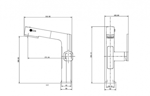 Baterie Lavoar INNOVIX cu Display Digital, Furtun Extensibil 60 cm, Rotire 360°, Top Ceramic, Control Temperatura, Gri Mat [7]