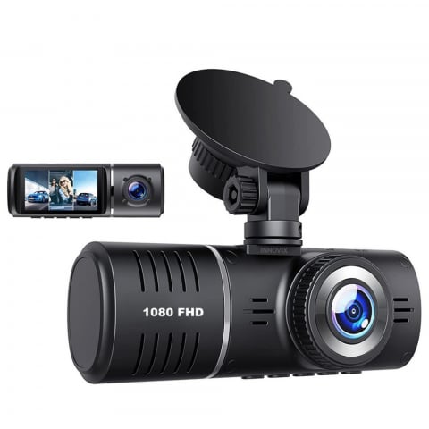 Auto, Moto & RCA - Camera Auto DVR INNOVIX, Rezolutie Full HD 1080p, cu 3 Lentile, Vizualizare 170°, Display IPS 2.45 inch, Inregistrare Loop, Senzor G, Mod Noapte, Suport Card micro SD pana la 64GB, Neagra