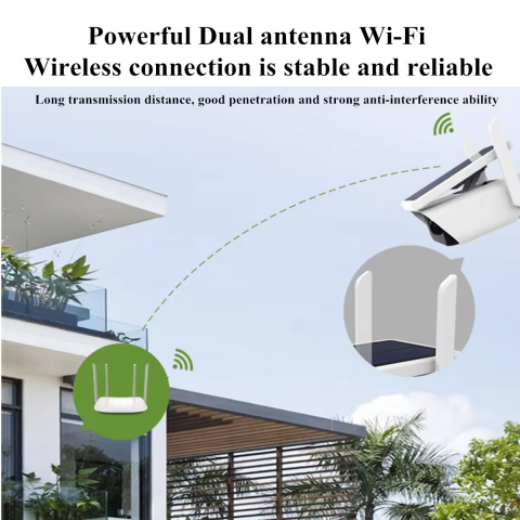 Camera de Supraveghere Wireless Solara INNOVIX, IP66, cu Detectie de Miscare si Viziune Nocturna, Pentru Exterioare, HD 1080P, Wi-Fi Integrat, Alba [6]