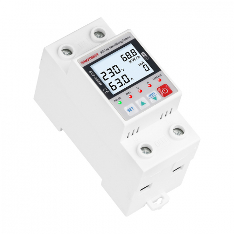 Contor Monofazat WiFi INNOVIX, SVP-688W, Protectie Completa cu Controlul Supra - Subtensiunii, Reglabil intre 1 – 63A, Limitarea Curentului, Reconectare Automata, Alb [1]