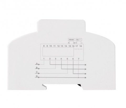 Contor Trifazic cu Montare pe Sina INNOVIX- DTS 6619-017, Monitorizare Factor de Putere si Afisaj Tensiune-Curent, Ecran Digital Led, Masurarea si Analiza Instrumentelor, Alb [5]