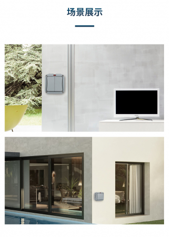 Intrerupator simplu exterior INNOVIX, Model Standard European, IP65, rezistent la ploaie si praf, gri [5]