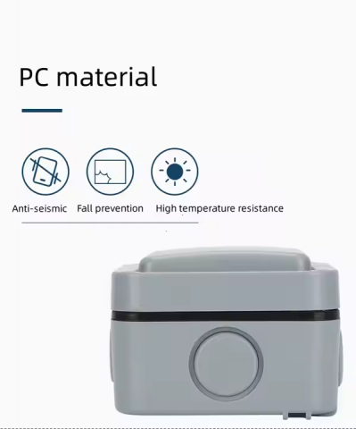 Intrerupator simplu exterior INNOVIX, Model Standard European, IP65, rezistent la ploaie si praf, gri [2]