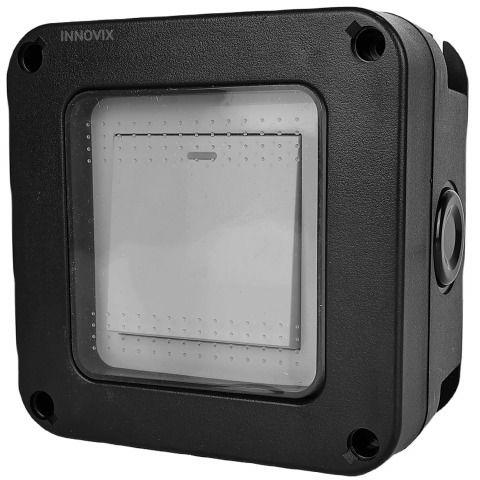 Prize si Intrerupatoare - Intrerupator simplu exterior INNOVIX, Model Standard European, IP66, rezistent la apa si praf, negru