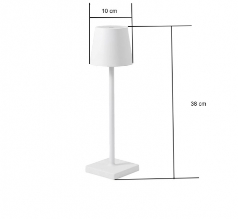 Lampa de Masa INNOVIX, LED Touch, Reincarcabila, Intensitate Reglabila, Ideala pentru Interior si Exterior, Alba [5]
