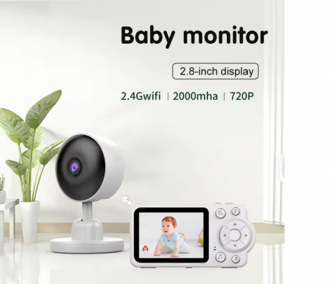 Monitor Bebelusi INNOVIX, Wireless Audio si Video, Ecran LCD HD 2.8”, Senzor Sunet, Mod Nocturn Infrarosu, Monitorizare Temperatura, Alb [2]