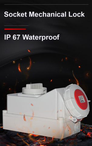 Priza industriala cu Blocare Mecanica INNOVIX, IP67 Waterproof, 32A, 3P+N+E, Pentru Echipamente de Inalta Putere, Gri [4]
