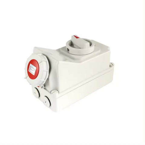 Priza industriala cu Blocare Mecanica INNOVIX, IP67 Waterproof, 32A, 3P+N+E, Pentru Echipamente de Inalta Putere, Gri [1]