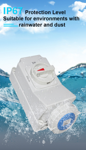 Priza industriala cu Blocare Mecanica INNOVIX, IP67 Waterproof, 32A, 3P+N+E, Pentru Echipamente de Inalta Putere, Gri [5]