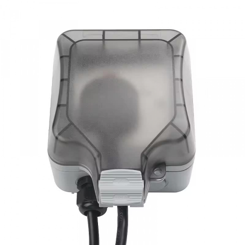 Priza simpla exterior INNOVIX, Model Standard European, 250V/16A, IP66, rezistenta la apa si praf, gri cu intrerupator [7]