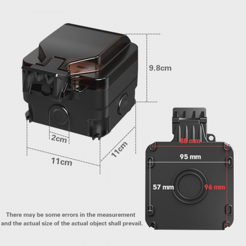 Priza simpla exterior INNOVIX, Model Standard European, 250V/16A, IP66, rezistenta la apa si praf, neagra cu intrerupator [1]