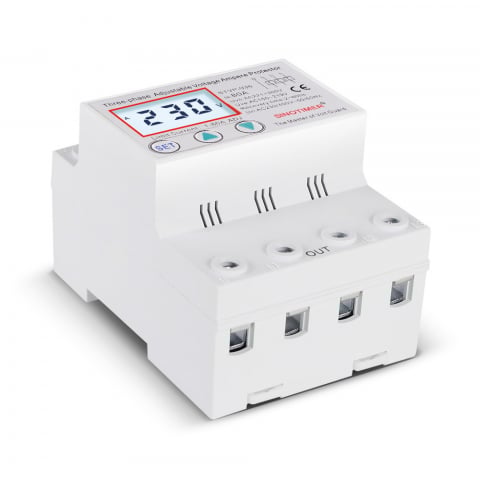 Releu Trifazic de Protectie Tensiune INNOVIX STVP-936 – 80A, Reglabil, Recuperare Automata, Display Digital, 380V, Alb [1]