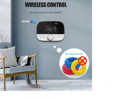 Termostat Wireless Smart INNOVIX, Control Vocal Alexa, Afisaj LCD, Functionalitate Programabila si Telecomanda, 3A, Alb [6]
