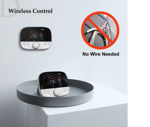 Termostat Wireless Smart INNOVIX, Control Vocal Alexa, Afisaj LCD, Functionalitate Programabila si Telecomanda, 3A, Alb [8]