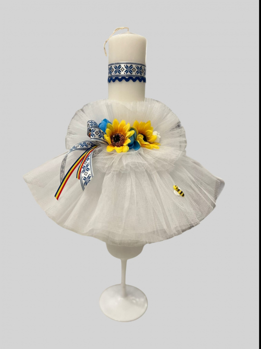 Lumanare botez stilizata traditional model 1 [1]
