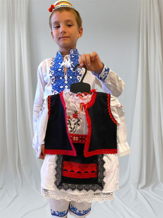 Botez si aniversari - Costum botez 6 piese traditional Mara
