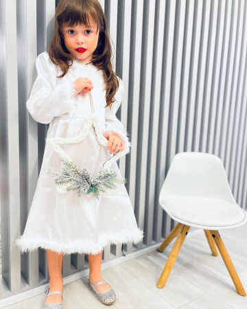 Hainute de craciun - Rochita serbare Fulg de nea 3-8 ani