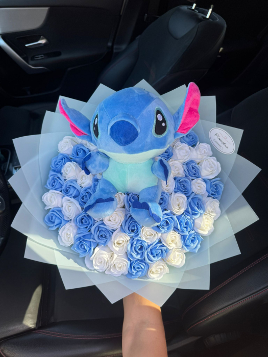 Buchet Stitch Albastru-Alb [1]