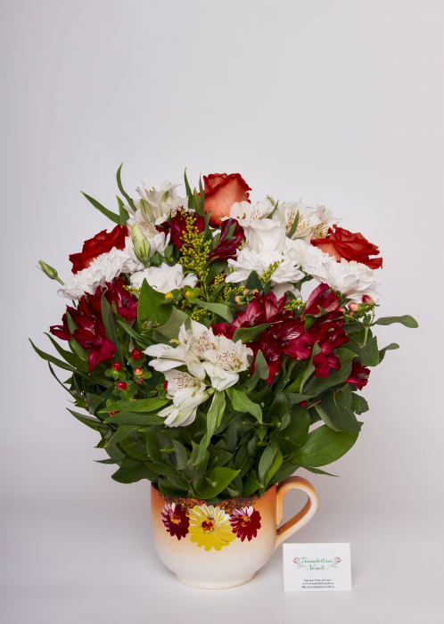 Aranjament floral ceramic red [1]