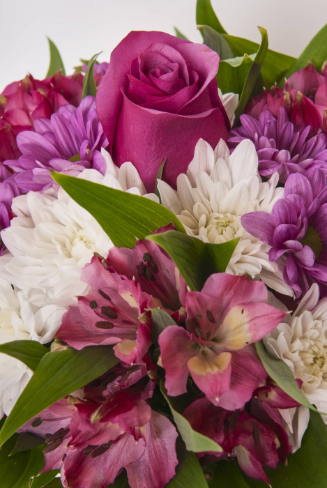 Aranjament floral cilindric roz pal  ”varianta 3 din 3” [2]