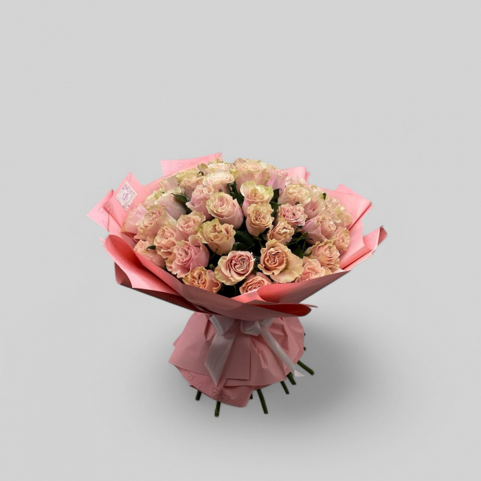 Buchet 45 trandafiri roz [3]