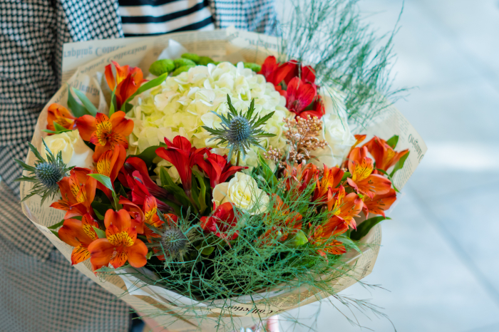 Buchet hortensia alb [2]