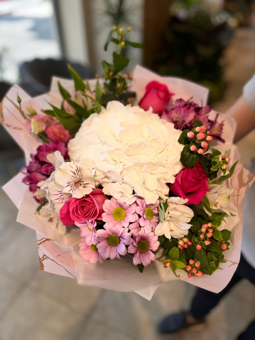 Buchet hortensia alb [3]
