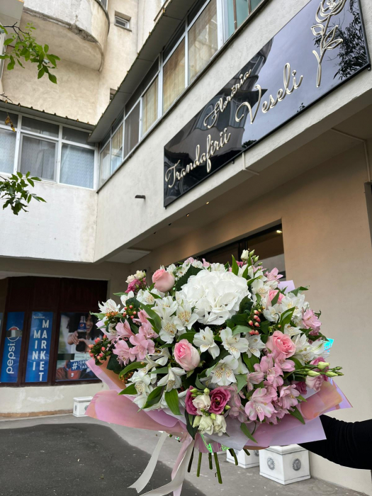 Buchet hortensia alb [2]