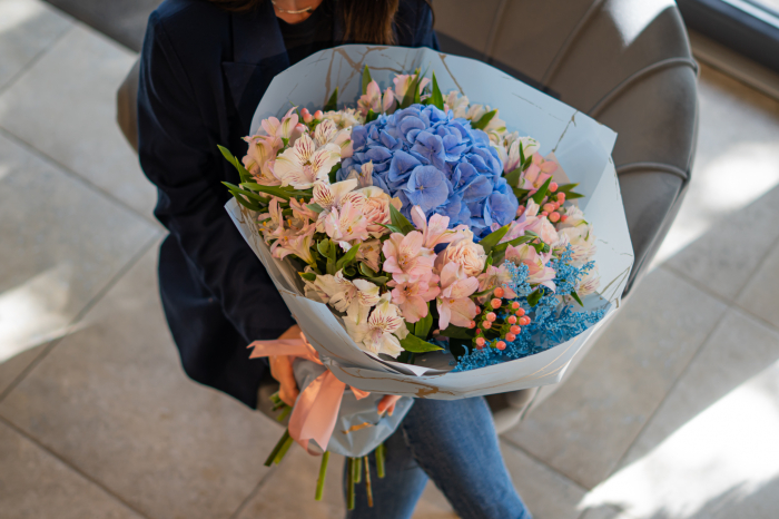 Buchet hortensia blue [1]