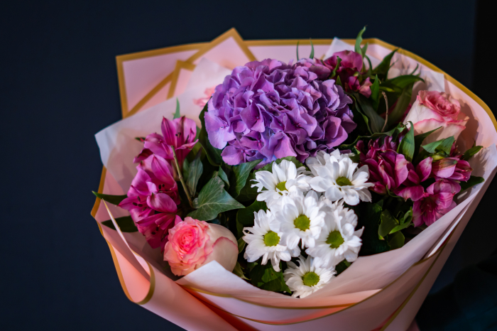 Buchet hortensia mov [3]