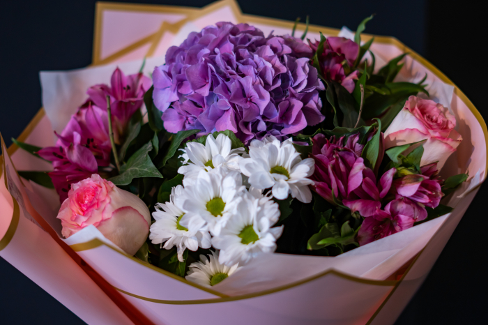 Buchet hortensia mov [2]