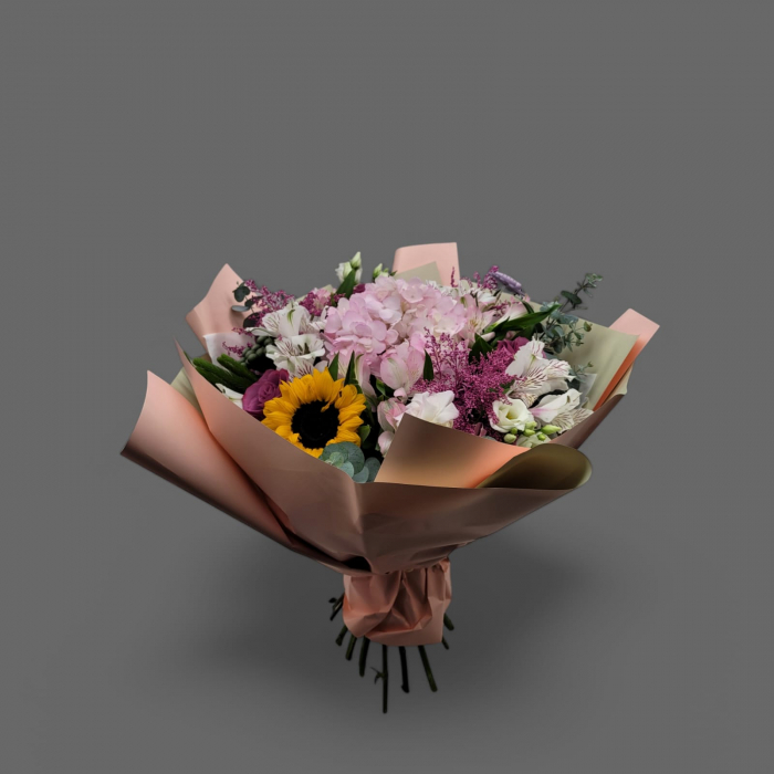 Buchet mixt mov floarea soarelui [2]