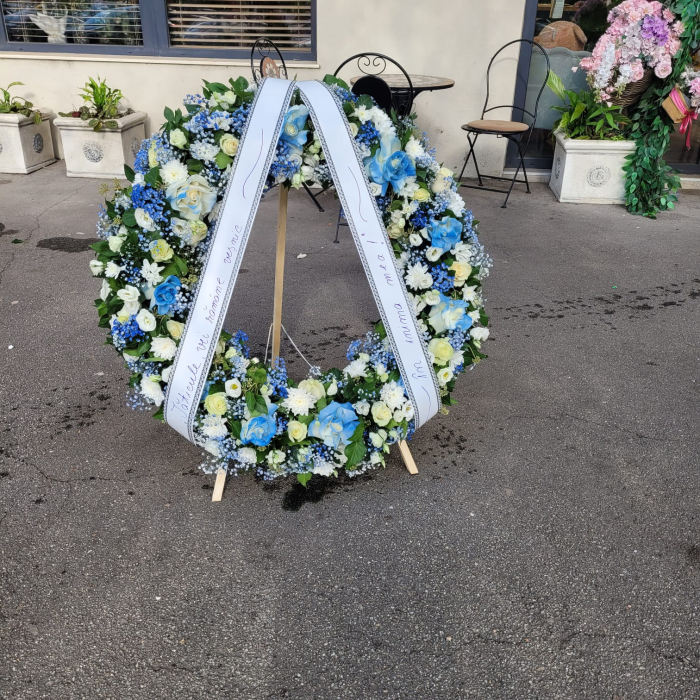 Coroană flori blue 95cm [2]