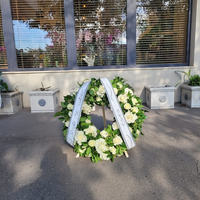 Coroană flori white 65cm [2]