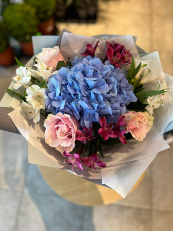 Buchete - Buchet hortensia blue