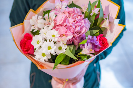 Cununie - Buchet hortensia pink