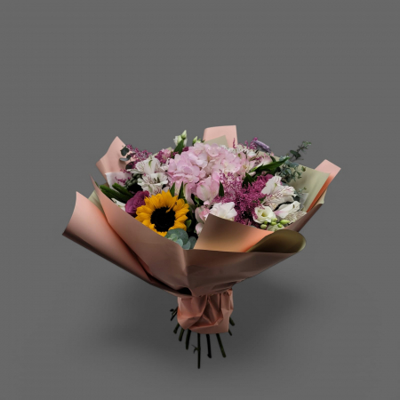 Buchet mixt mov floarea soarelui [1]