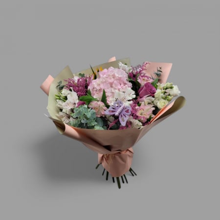 Buchete trandafiri - Buchet mixt mov floarea soarelui