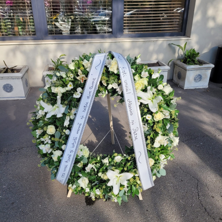 Coroană flori white 95cm [1]