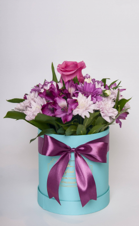 Aranjament floral  pink  ”cutie cilindrică varianta 3 din 3” [2]